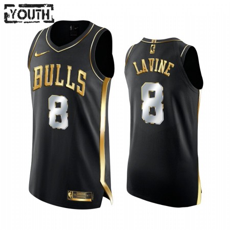 Maglia NBA Chicago Bulls Zach LaVine 8 2020-21 Nero Golden Edition Swingman - Bambino